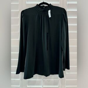 NWT Banana Republic ruffle neck blouse SZ L
